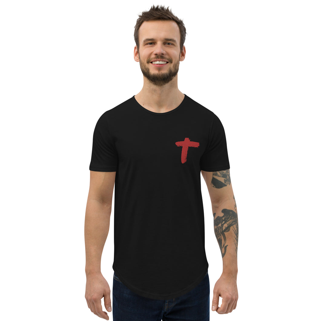 The Cross Men's Curved T-Shirt